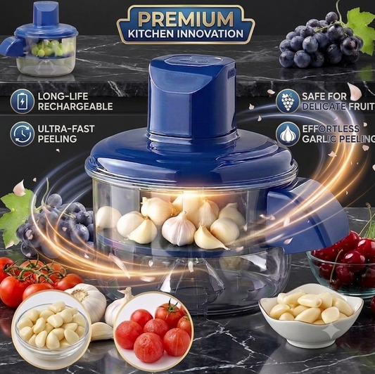 Electric Fruit & Vegetable Peeler – Automatic Grape, Tomato & Garlic Skin Remover