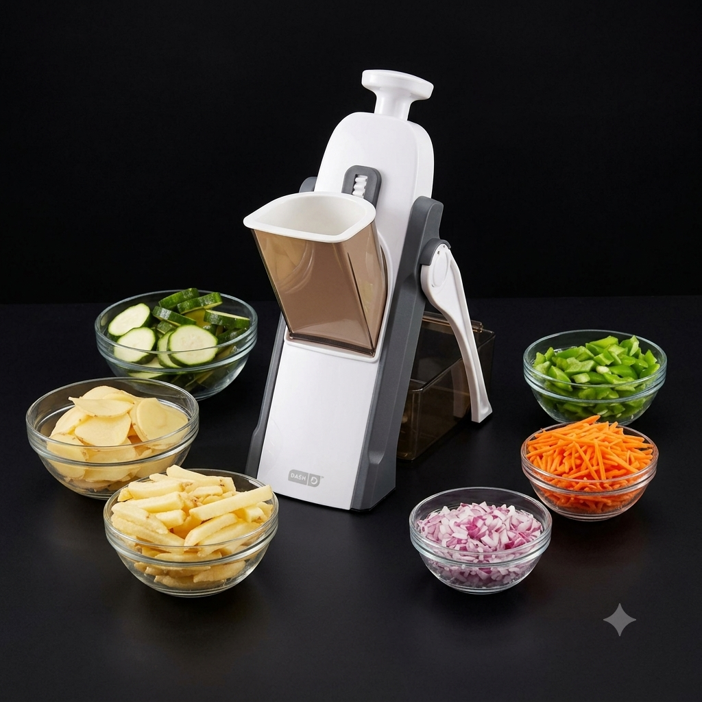 SafeSlice Mandoline – Adjustable Vegetable Slicer, Dicer & Julienne - 30+ Cuts