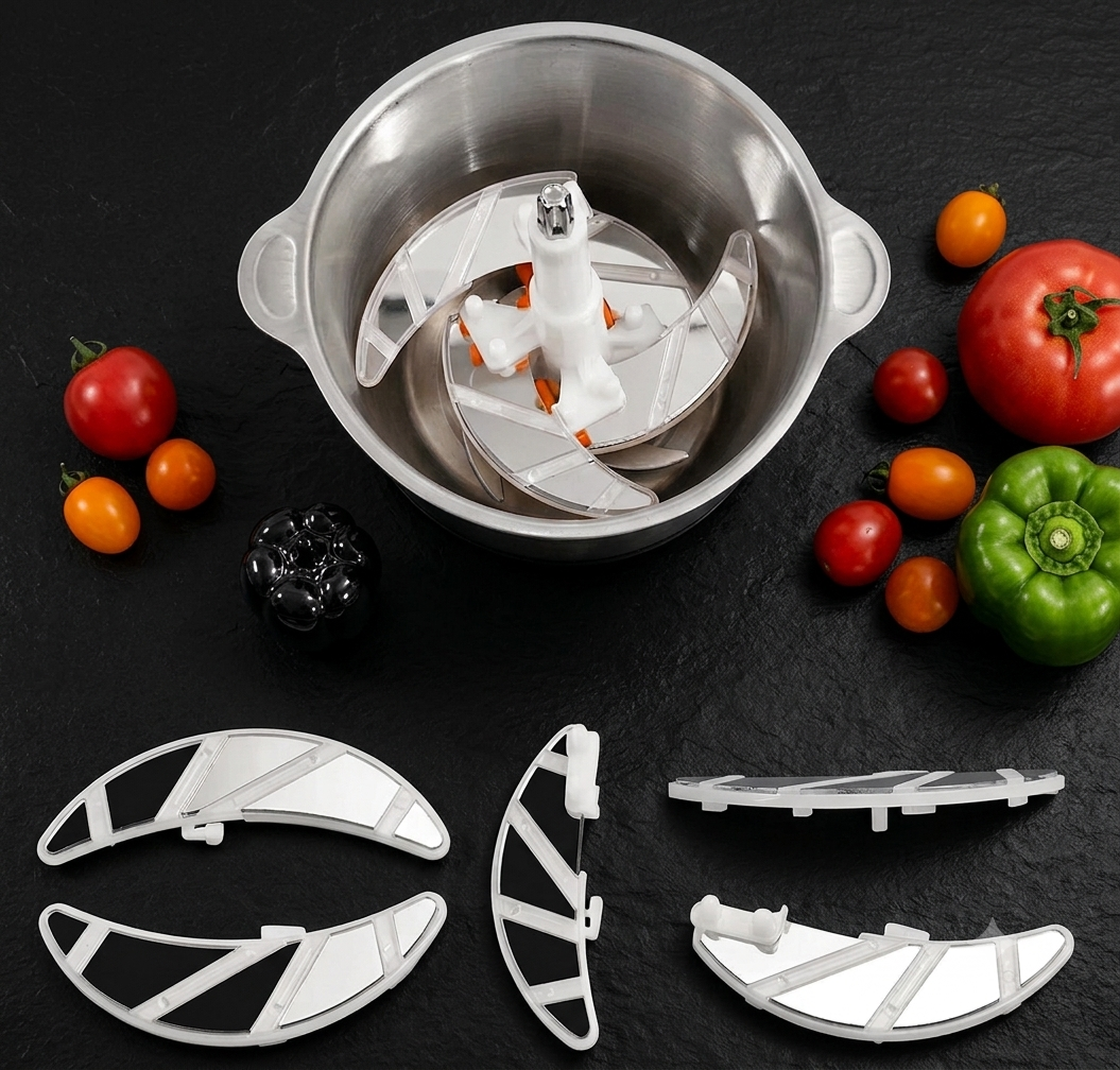 Hand-Press Food Chopper (Stainless Steel)