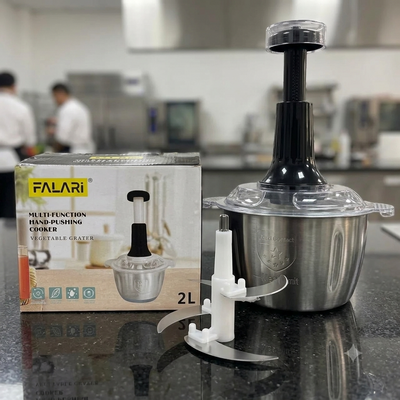Hand-Press Food Chopper (Stainless Steel)