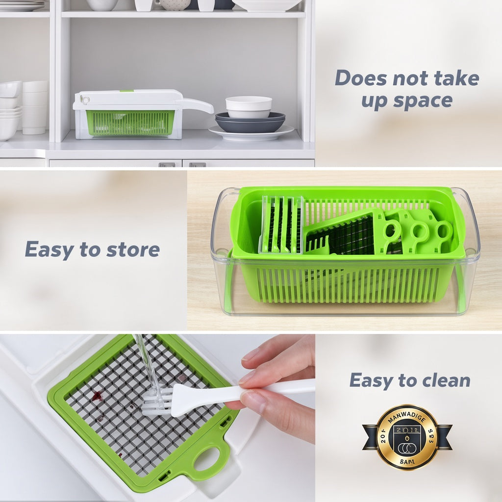16-in-1 Veggie Slicer – Mandoline Vegetable Chopper, Dicer & Grater Set